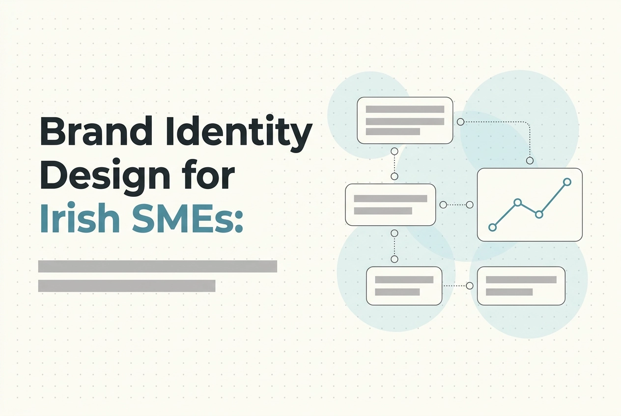 Professional header image for list-based article: Brand Identity Design for Irish SMEs: What You Actually G...