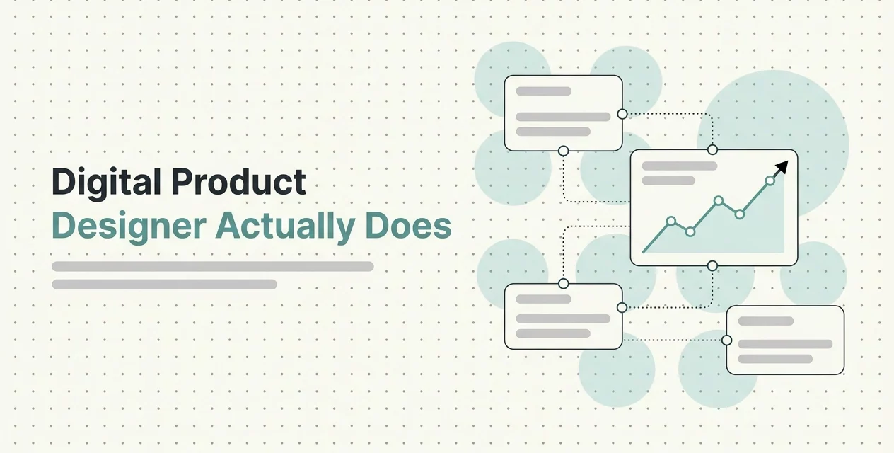 Professional header image for industry analysis: What a Digital Product Designer Actually Does (and Why It...