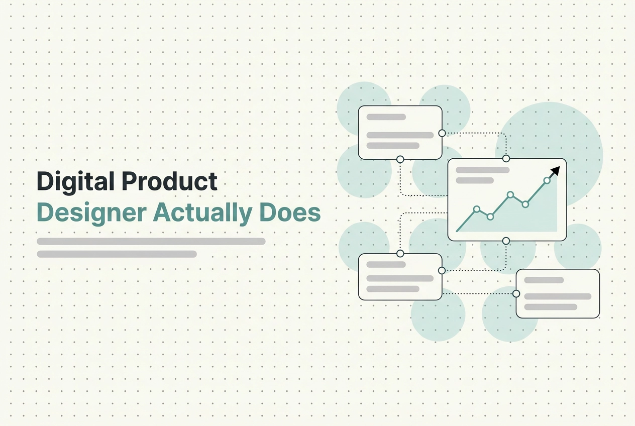 Professional header image for industry analysis: What a Digital Product Designer Actually Does (and Why It...
